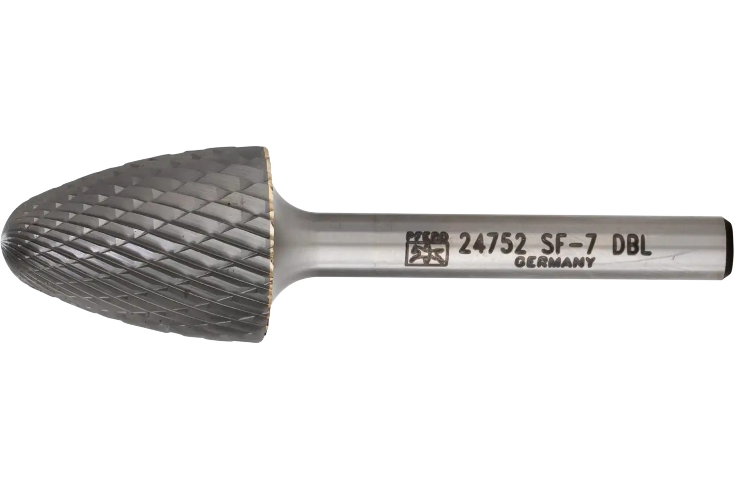 Picture of Pferd Carbide Bur SF-7 Tree Shape Double Cut 3/4" x 1" x 1/4" Shank